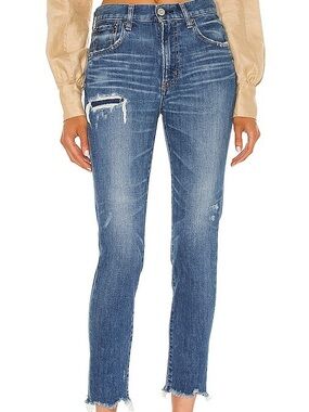Moussy Denim Hammond Skinny High-Waisted Jean in Blue